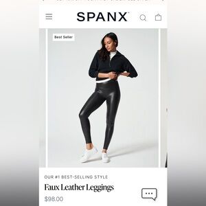 Spanx faux leather leggings